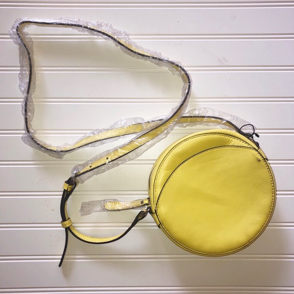 yellow leather crossbody